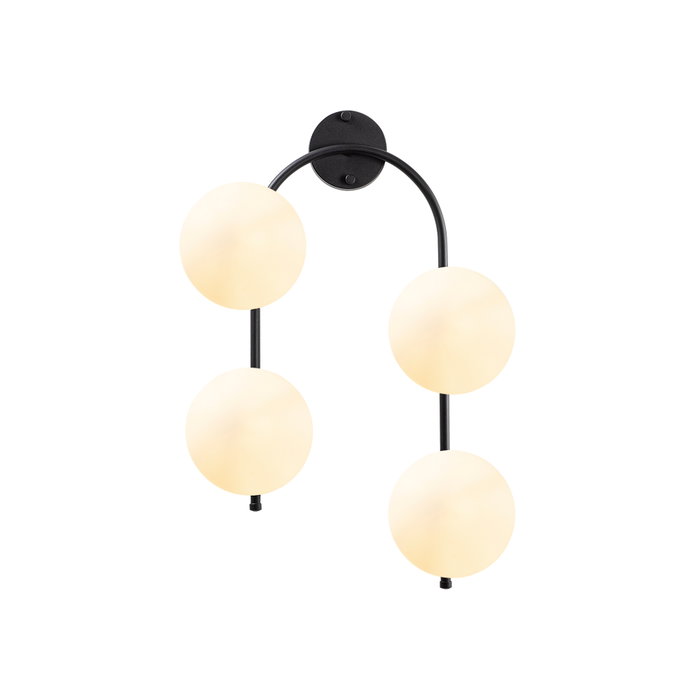 Opviq Jewel - 10595 Lámpara de pared moderna e industrial Negro y Crema